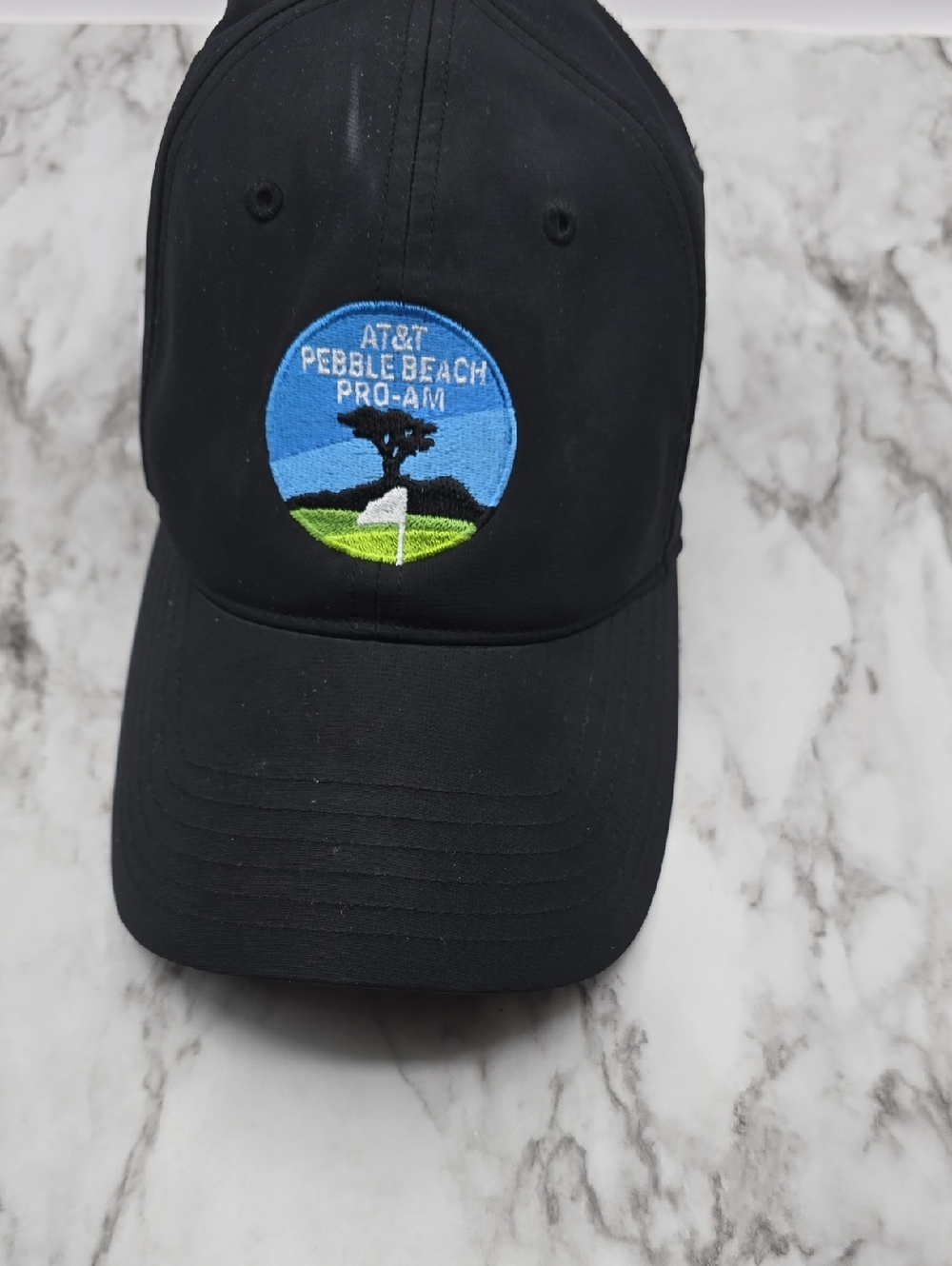 adidas Black Cap with Pebble Beach Pro-Am Embroidered Patch
